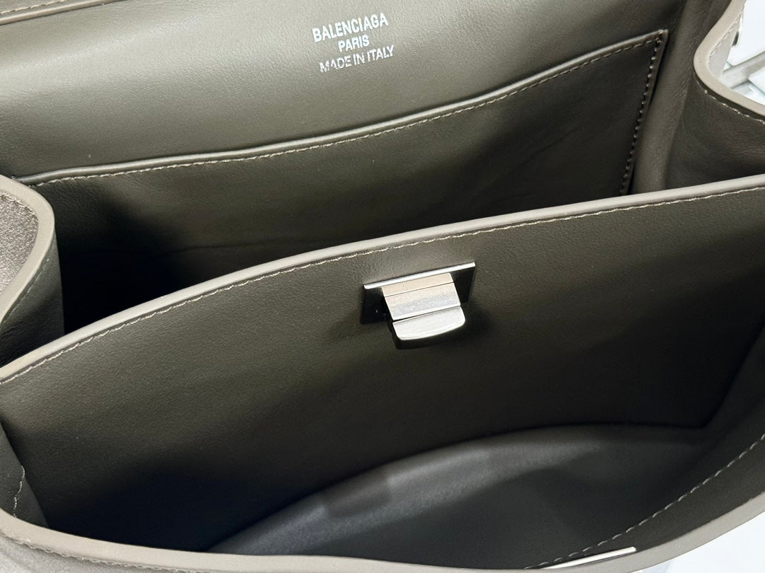 RODEO MINI BAG 22 IN KHAKI GREEN SMOOTH CALFSKIN SILVER HARDWARE