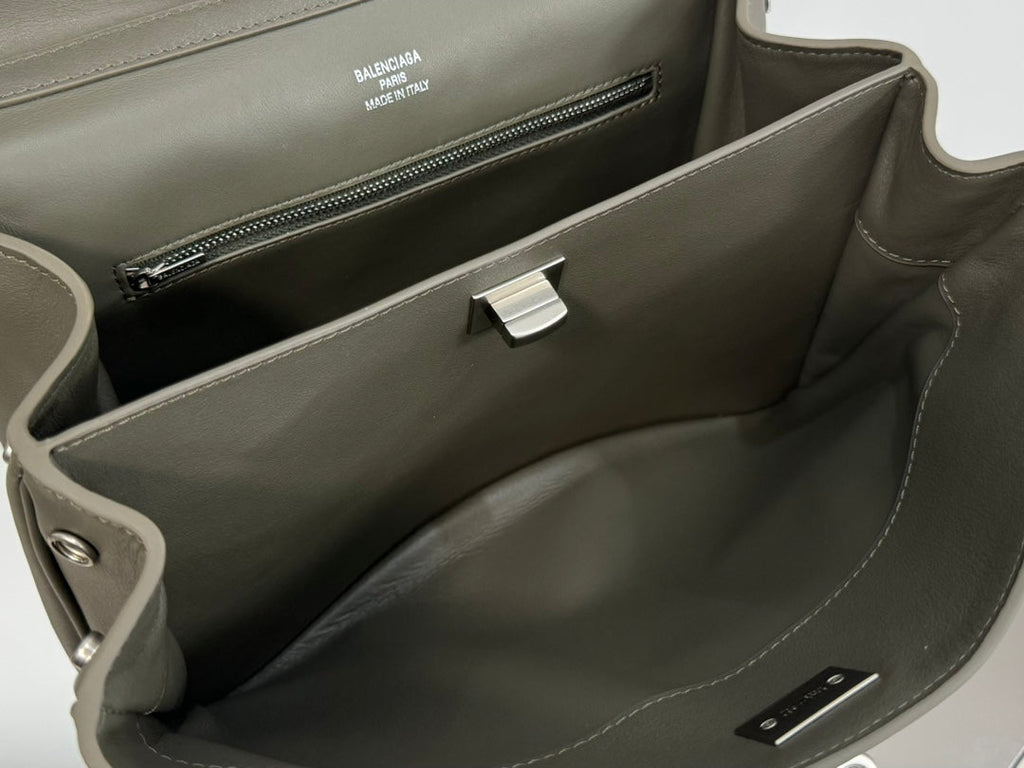 RODEO SMALL BAG 29 IN KHAKI GREEN SMOOTH CALFSKIN SILVER HARDWARE