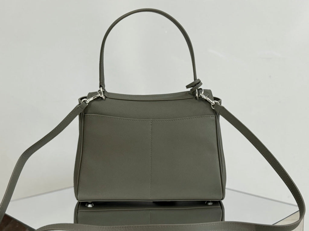 RODEO SMALL BAG 29 IN KHAKI GREEN SMOOTH CALFSKIN SILVER HARDWARE