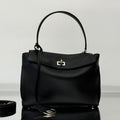 RODEO MINI BAG 22 IN BLACK SMOOTH CALFSKIN SILVER HARDWARE