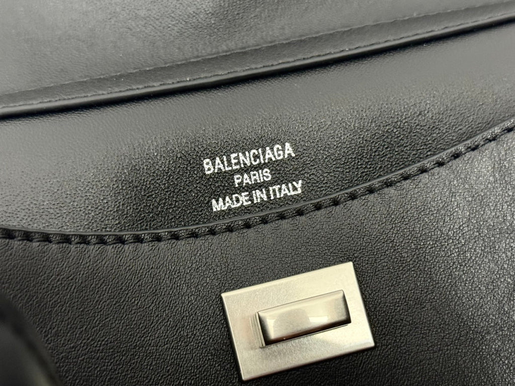 RODEO SMALL BAG 29 IN BLACK SMOOTH CALFSKIN SILVER HARDWARE