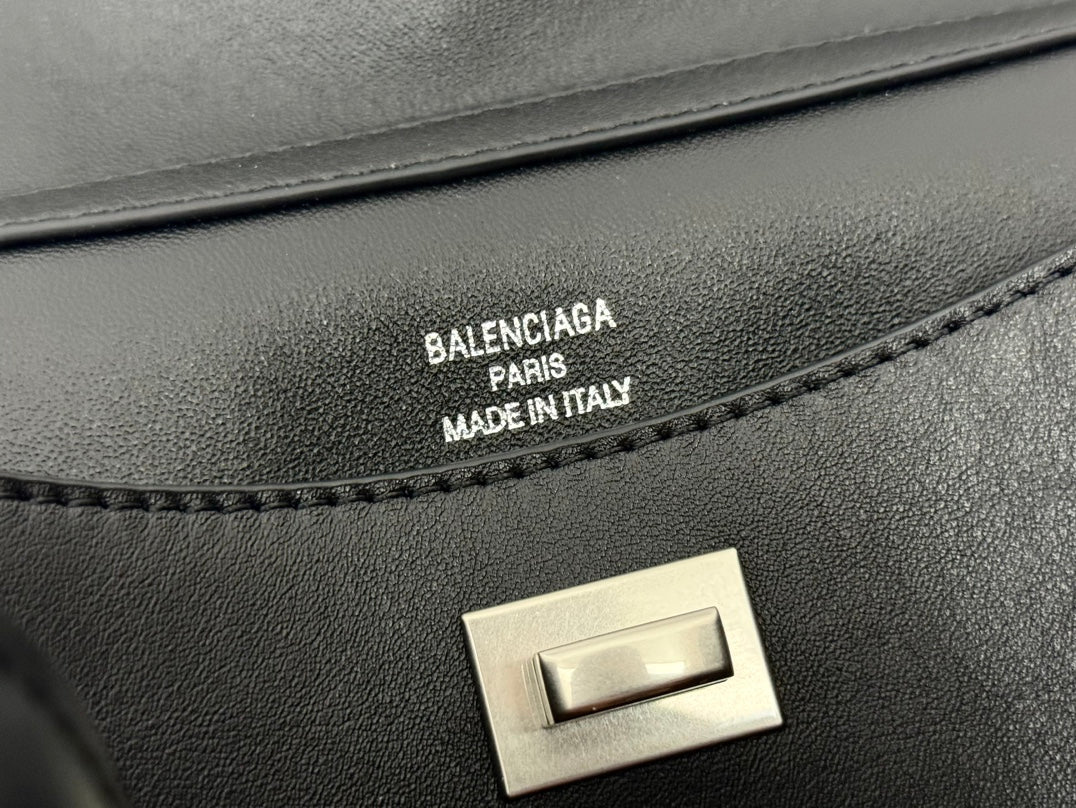 RODEO MINI BAG 22 IN BLACK SMOOTH CALFSKIN SILVER HARDWARE