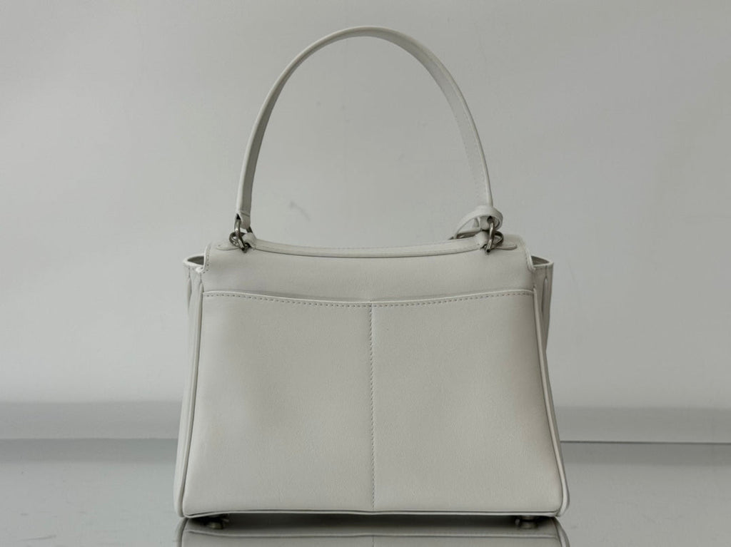 RODEO SMALL BAG 29 IN WHITE SMOOTH CALFSKIN SILVER HARDWARE