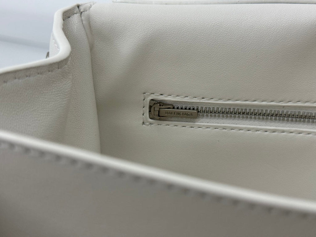 RODEO MEDIUM BAG 35 IN WHITE SMOOTH CALFSKIN SILVER HARDWARE