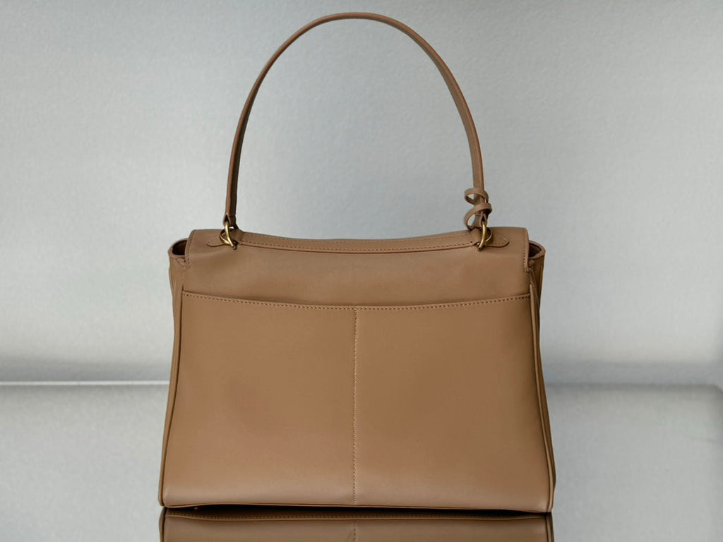 RODEO MEDIUM BAG 35 IN CAMEL BEIGE SMOOTH CALFSKIN GOLD HARDWARE