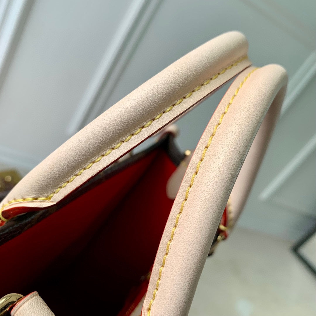 SAC PLAT 22 IN BROWN MONOGRAM COATED CANVAS AND CALFSKIN GOLD HARDWARE