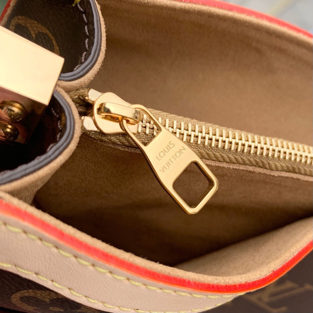 LV x TM DAUPHINE SOFT 28 IN BROWN MONOGRAM COATED CANVAS AND BLACK CALFSKIN