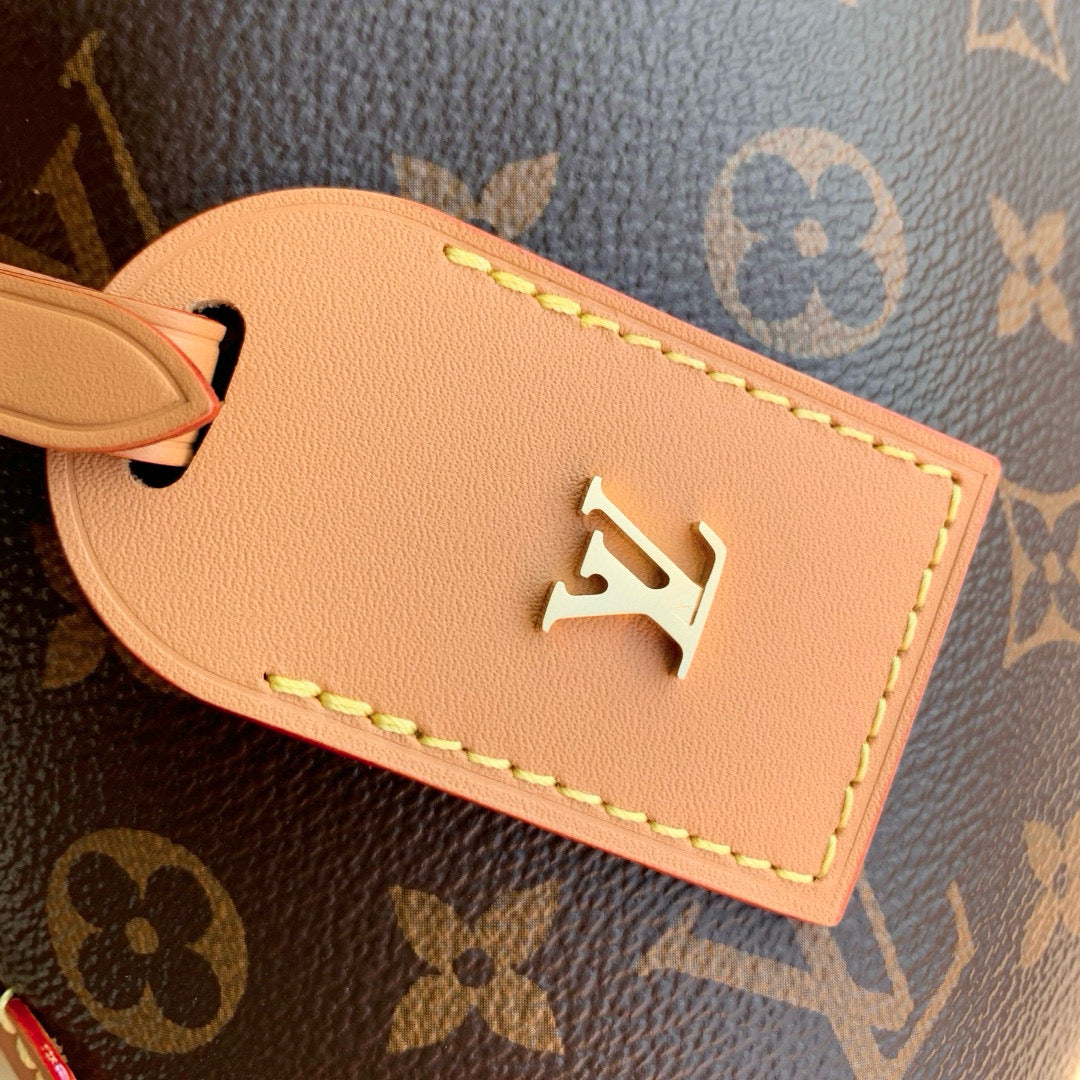 CARRYALL BB BAG 26 IN BROWN MONOGRAM COATED CANVAS AND CALFSKIN GOLD HARDWARE