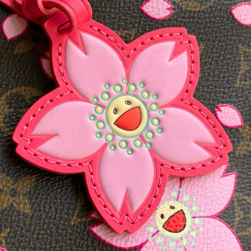 SPEEDY BANDOULIÈRE CHERRY BLOSSOM 25 IN SAKURA BROWN MONOGRAM COATED CANVAS