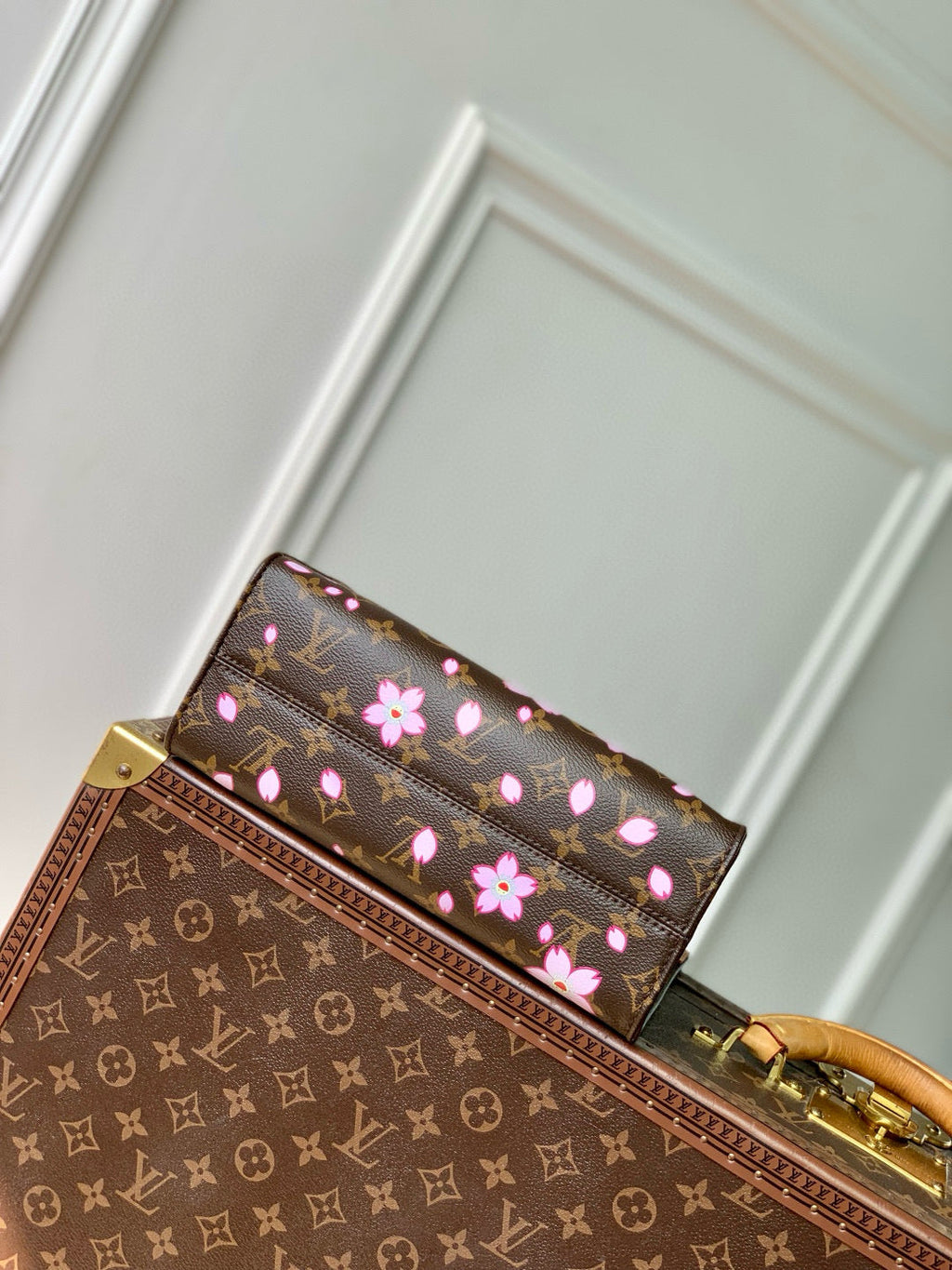 ONTHEGO PM CHERRY BLOSSOM IN SAKURA BROWN MONOGRAM COATED CANVAS