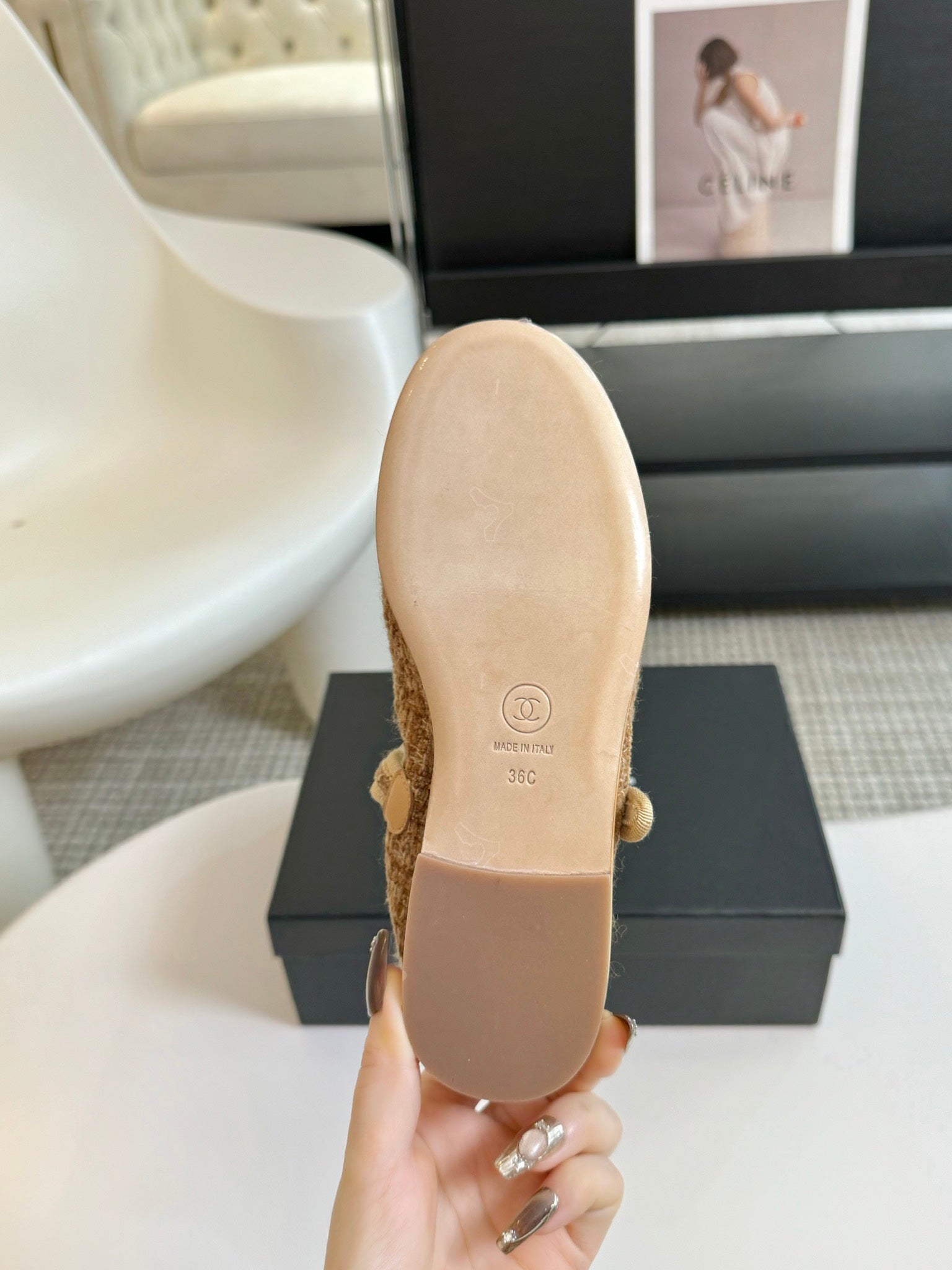 MARY JANE SHOES GRANOLA YELLOW WOOL TWEED