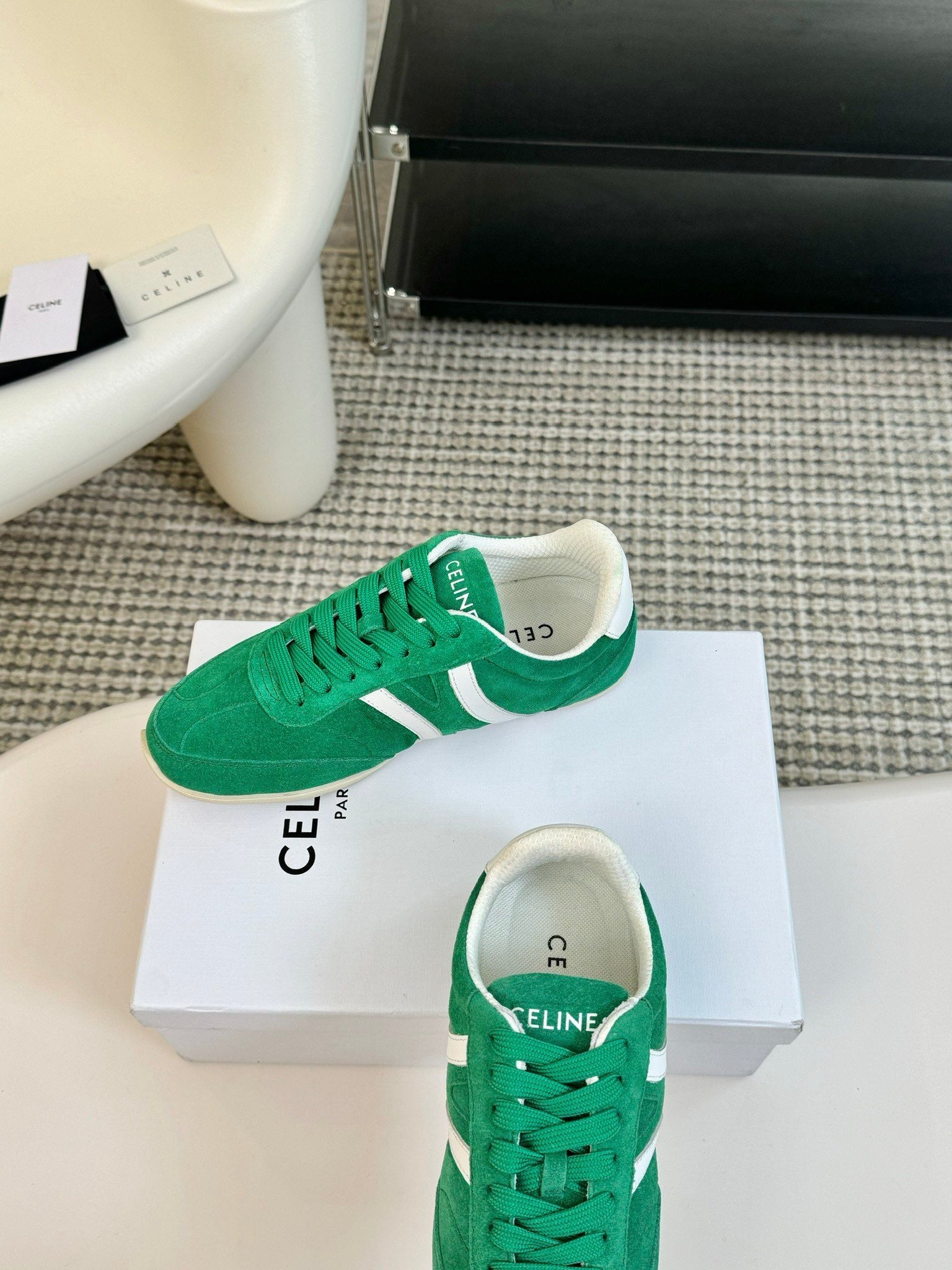 TRAINER LOW LACE - UP JADE GREEN SUEDE