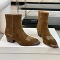 ANKLE BOOTS 45 MM IN MOCHA BROWN SUEDE