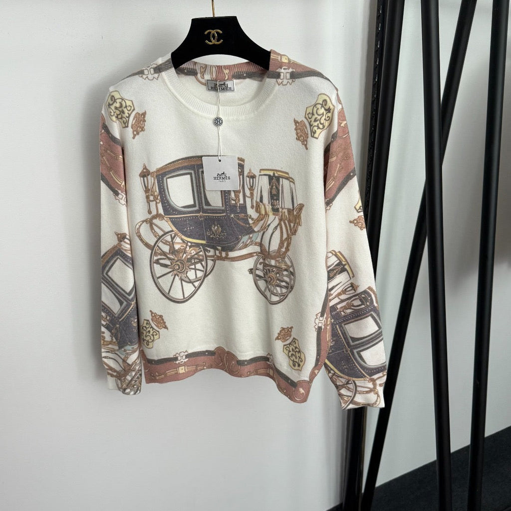 HERMES 25S LONG-SLEEVE KNIT SWEATER 275