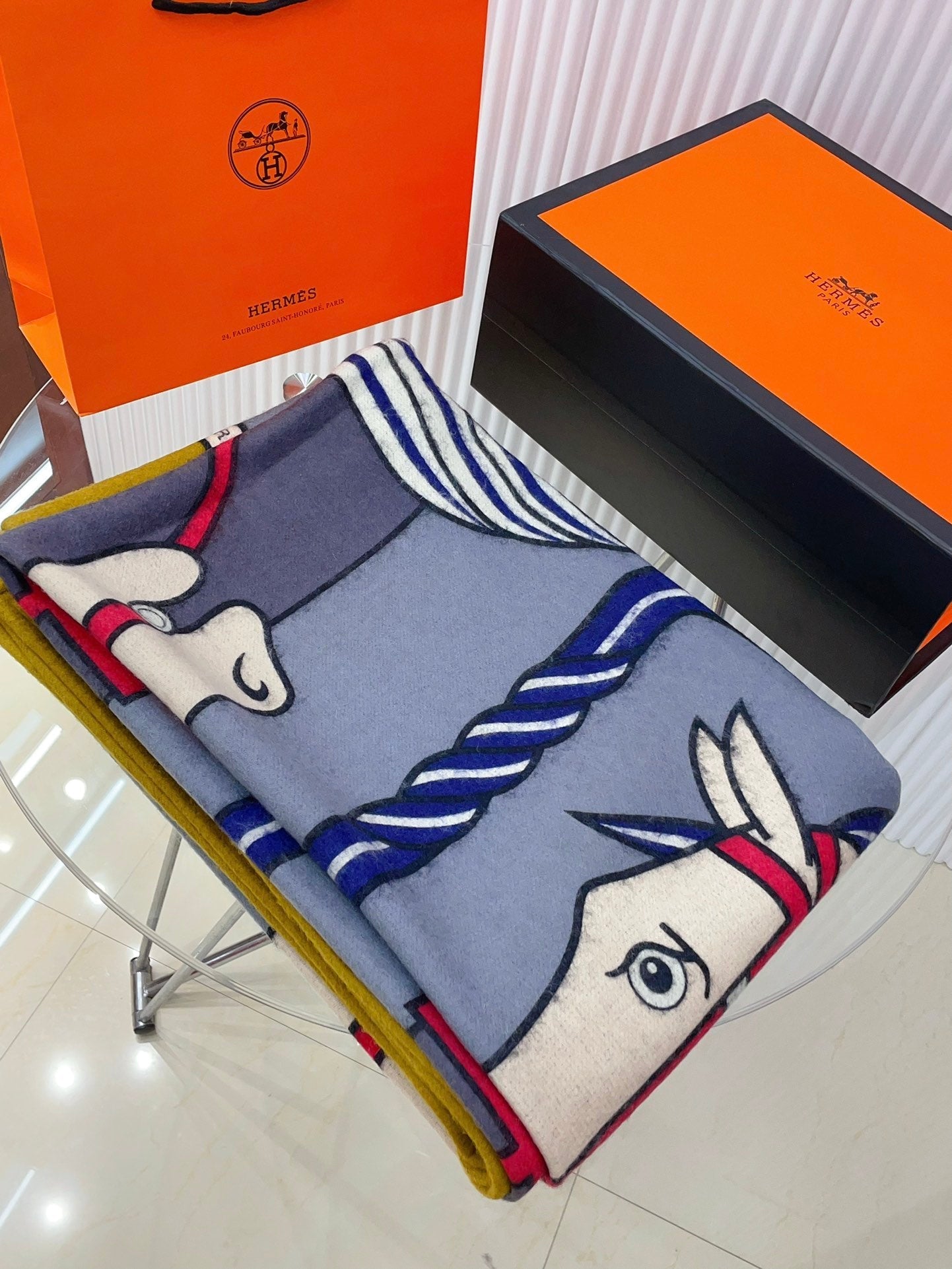 BLANKET 180 CM IN COLORFUL LAMBSWOOL AND CASHMERE 256061