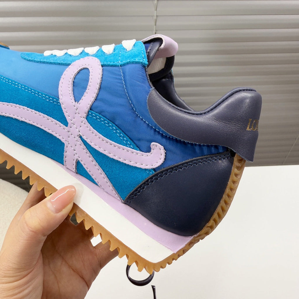 BALLET RUNNER 2.0 IN COBALT BLUE SUEDE AND LYCRA FABRIC