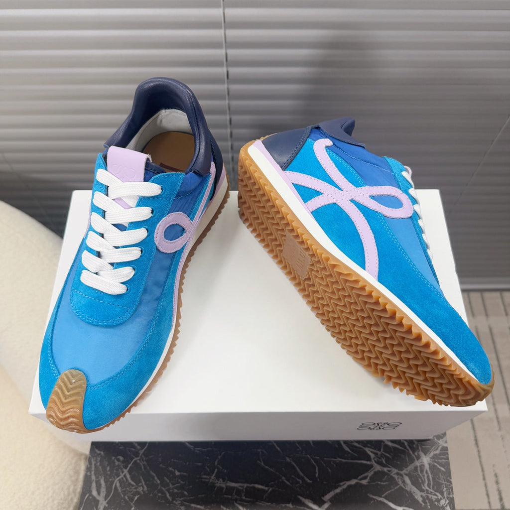 BALLET RUNNER 2.0 IN COBALT BLUE SUEDE AND LYCRA FABRIC