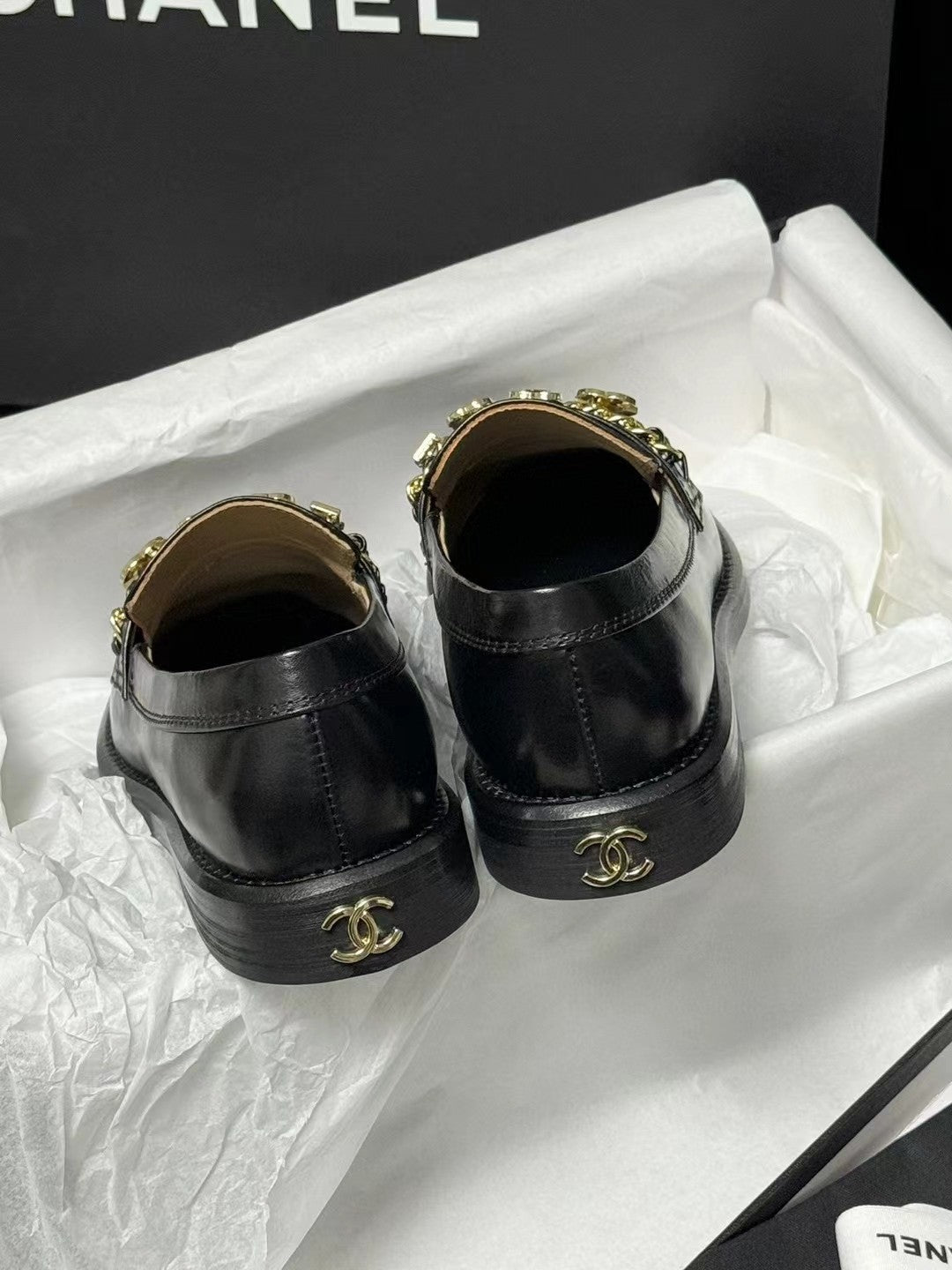 CC LOAFERS BLACK QUILTED CALFSKIN