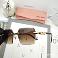 LOGO SQUARE SUNGLASSES 68033 IN METAL