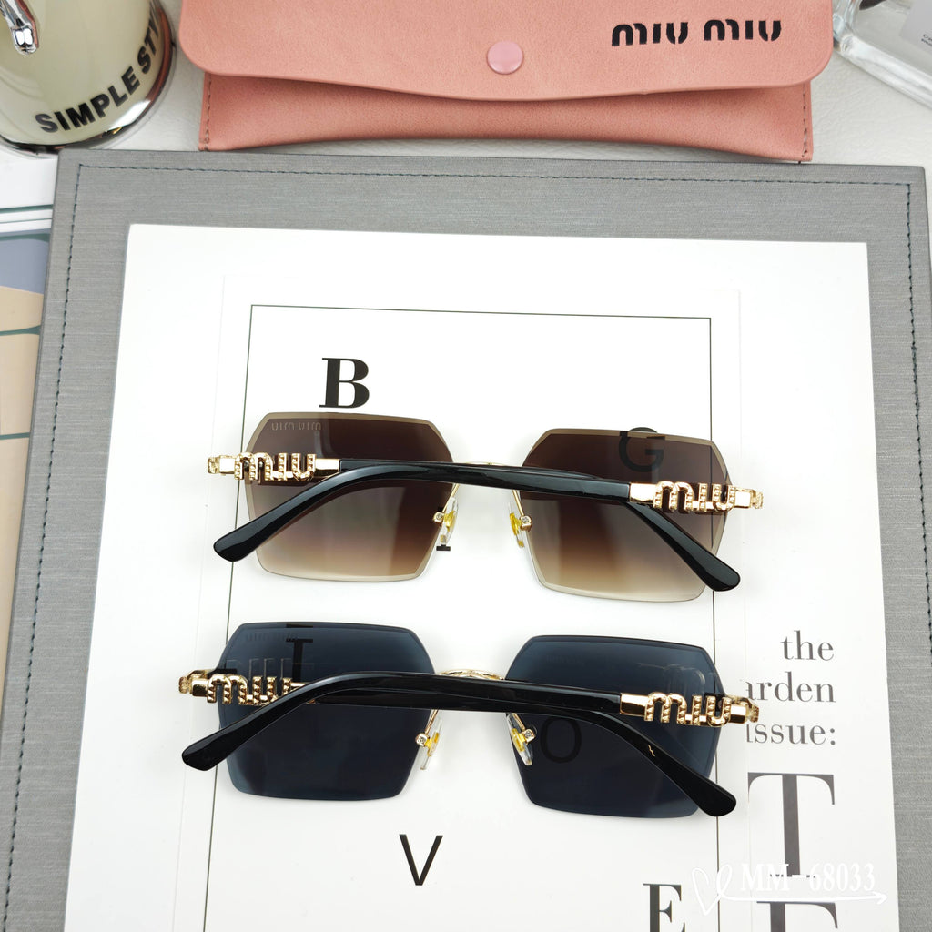 LOGO SQUARE SUNGLASSES 68033 IN METAL