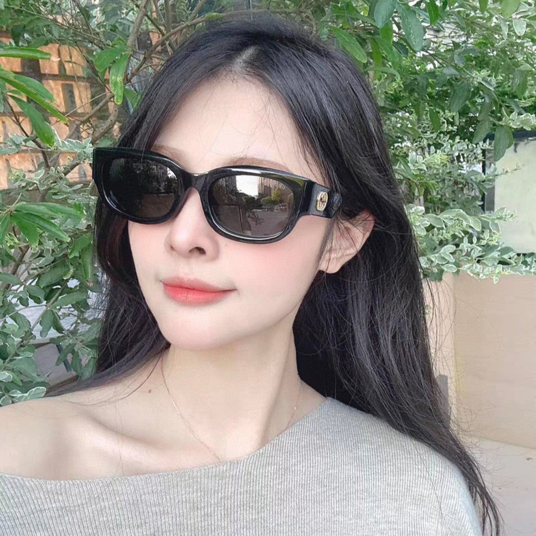 EMBOSSED LOGO OVAL FRAME SUNGLASSES 69100 IN ACETATE