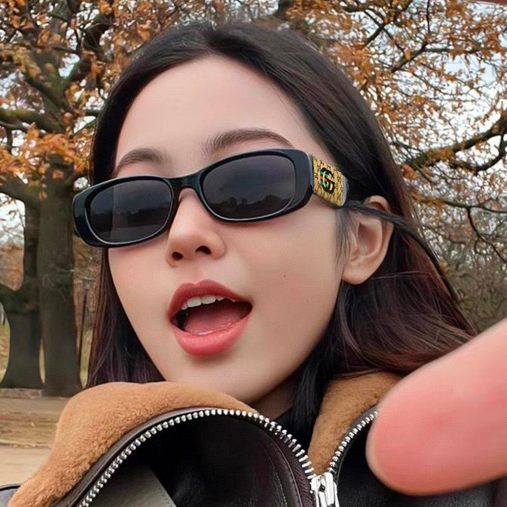 RECTANGULAR FRAME SUNGLASSES 58006 IN ACETATE