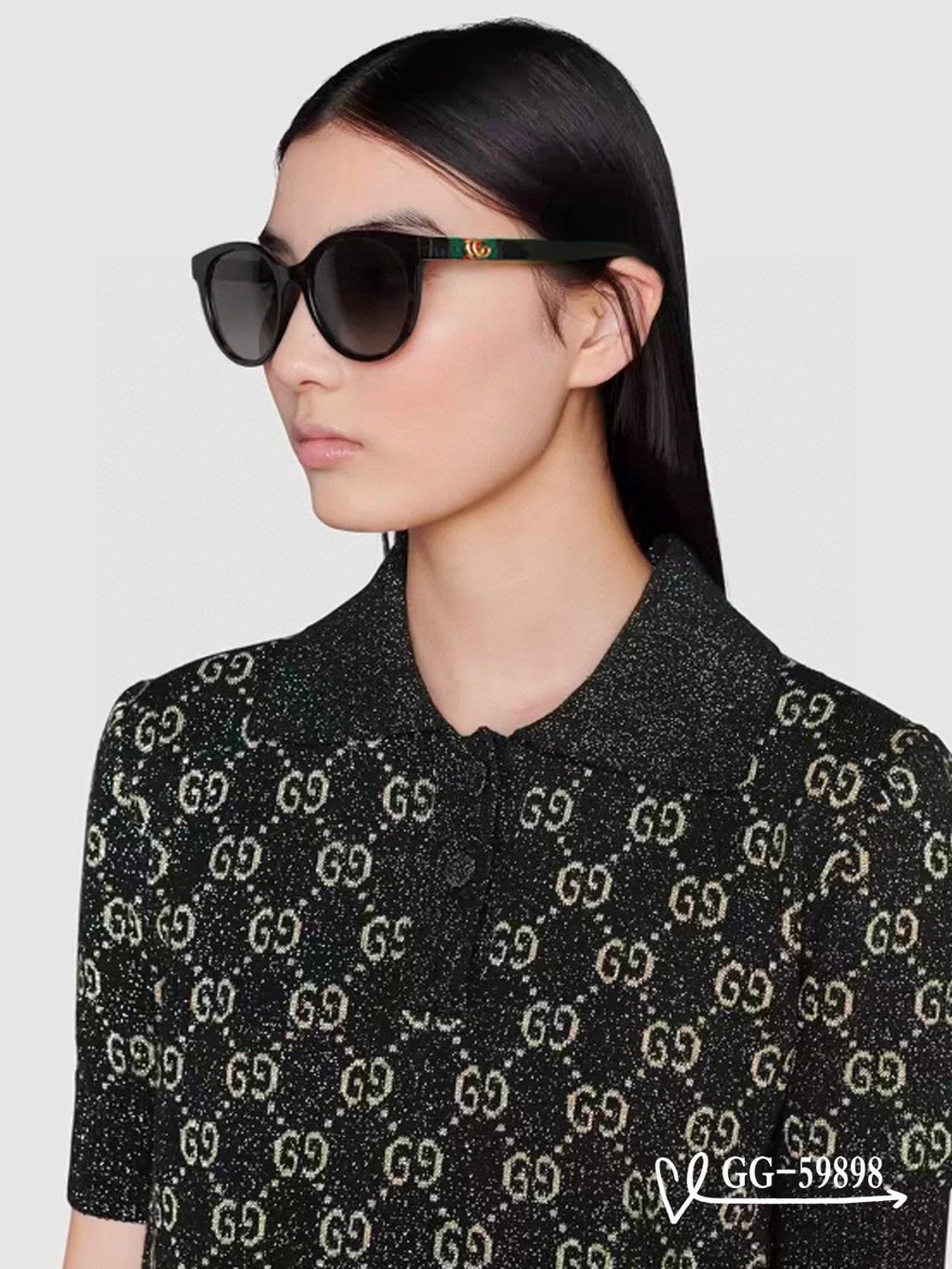 ROUND FRAME SUNGLASSES 59898 IN ACETATE