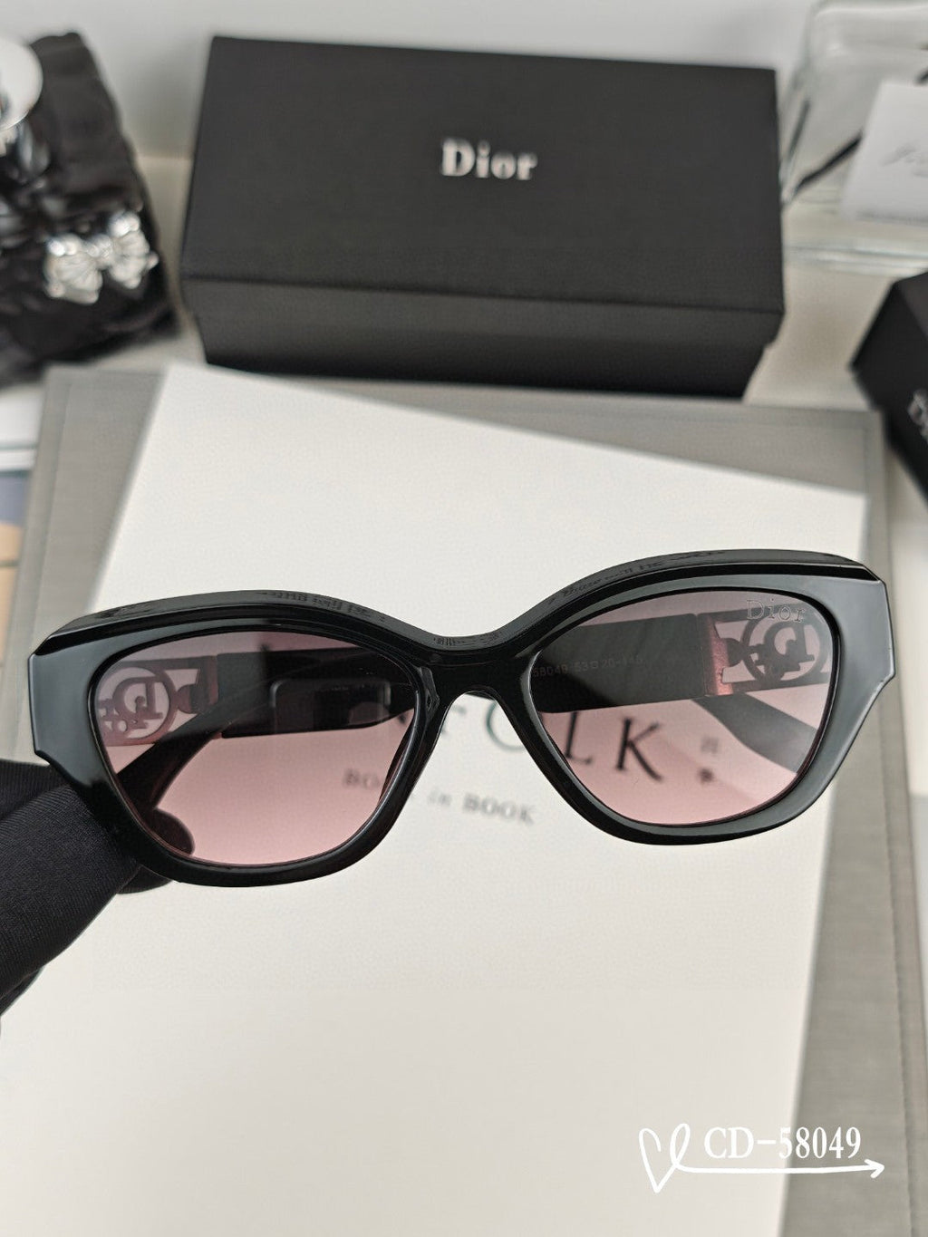CAT EYE SUNGLASS 58049 IN ACETATE