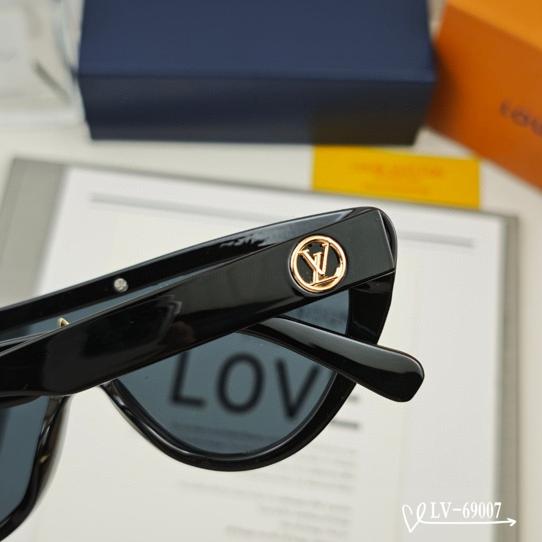 SPLIT CAT EYE SUNGLASSES 69007 IN ACETATE