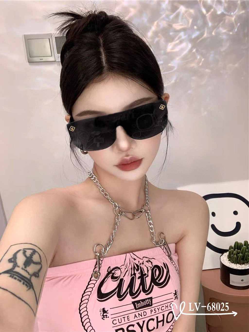 SUPERLIGHT SQUARE SUNGLASSES 68025 IN ACETATE