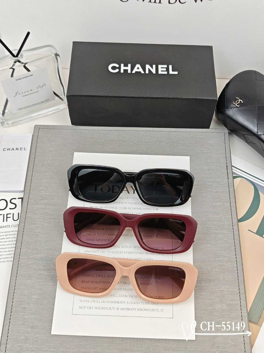 RECTANGULAR SUNGLASSES 55149 IN ACETATE