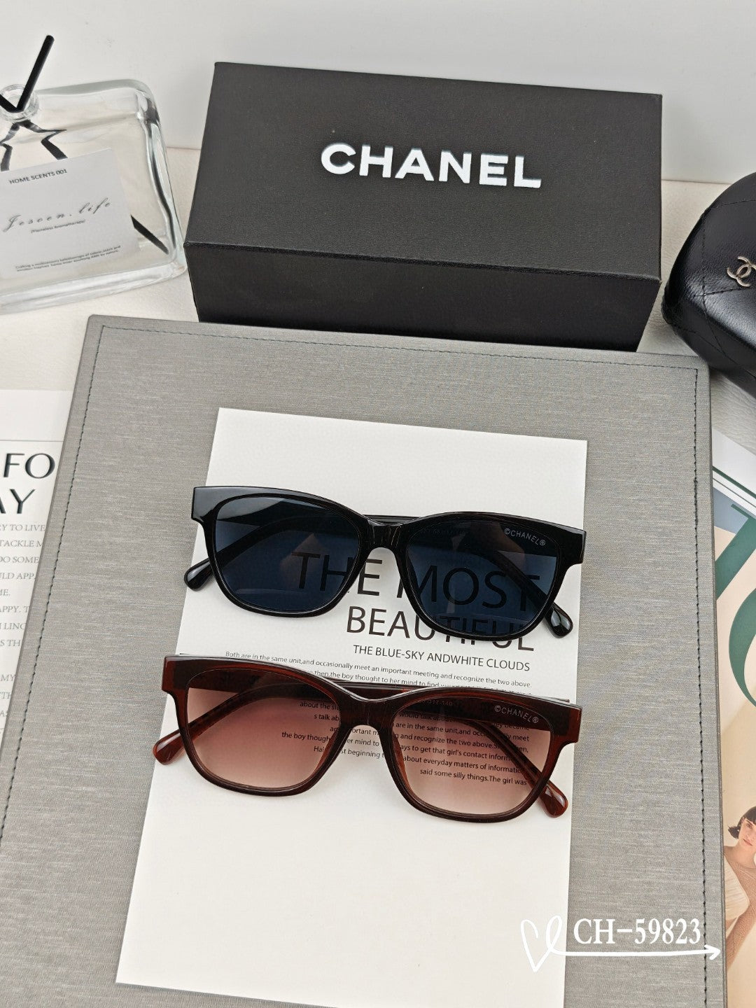 SQUARE SUNGLASSES 59823 IN ACETATE