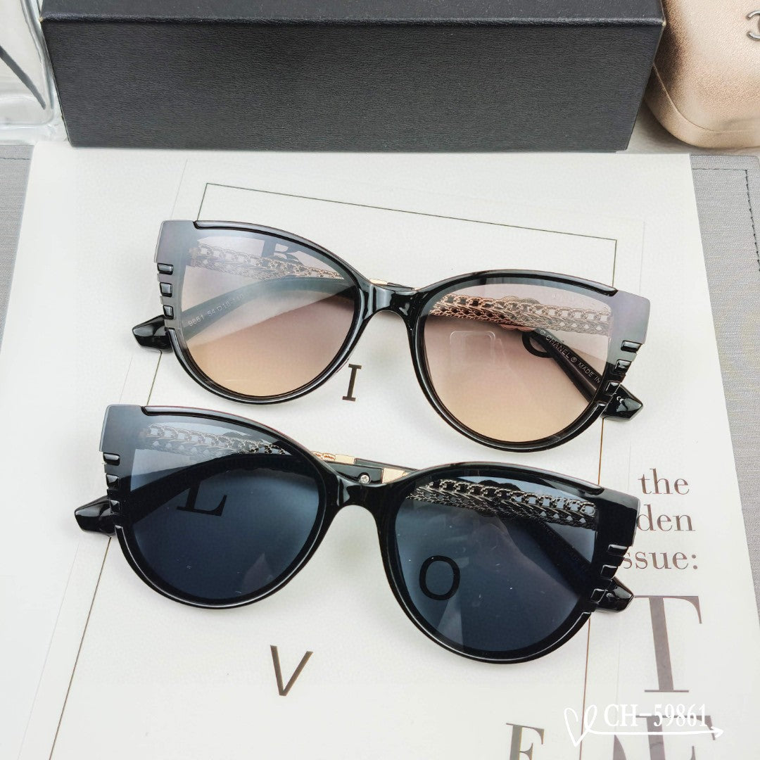 CAT EYE SUNGLASSES 59861 IN ACETATE METAL FRAME