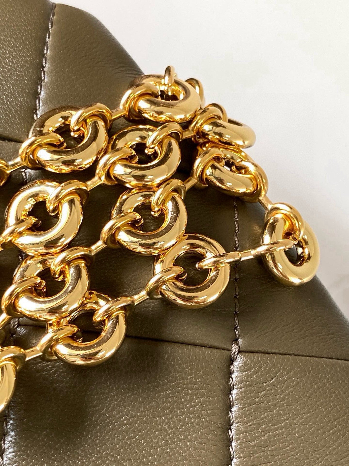 LOEWE 25S PUFFER GOYA BAG 23 IN KHAKI GREEN NAPPA LAMBSKIN