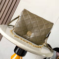 LOEWE 25S PUFFER GOYA BAG 23 IN KHAKI GREEN NAPPA LAMBSKIN