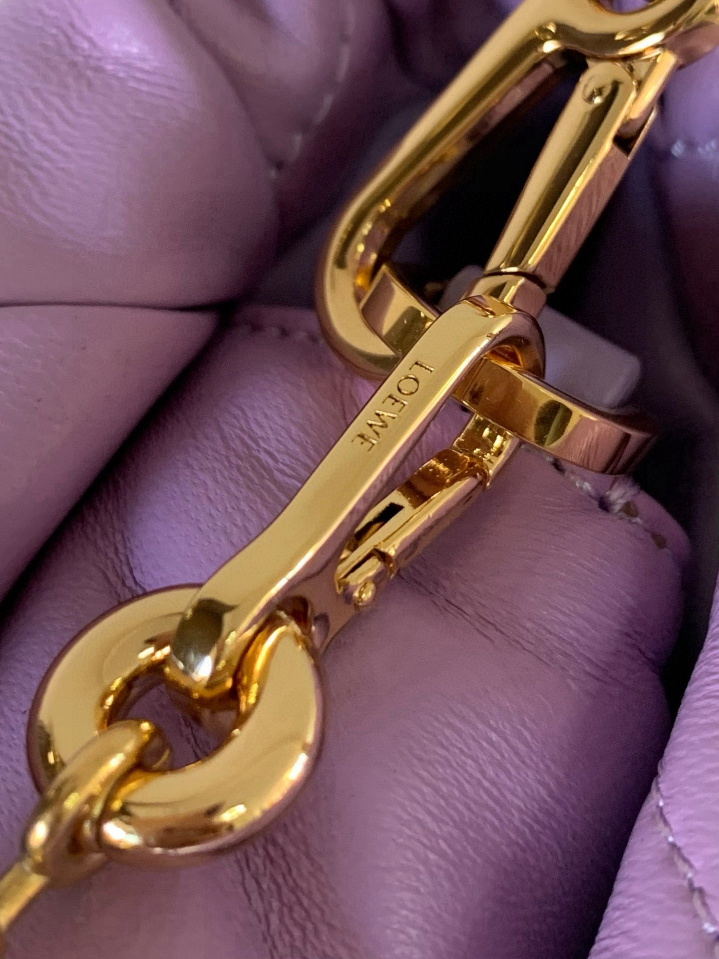 LOEWE 25S PUFFER GOYA BAG 23 IN LIGHT LAVENDER NAPPA LAMBSKIN