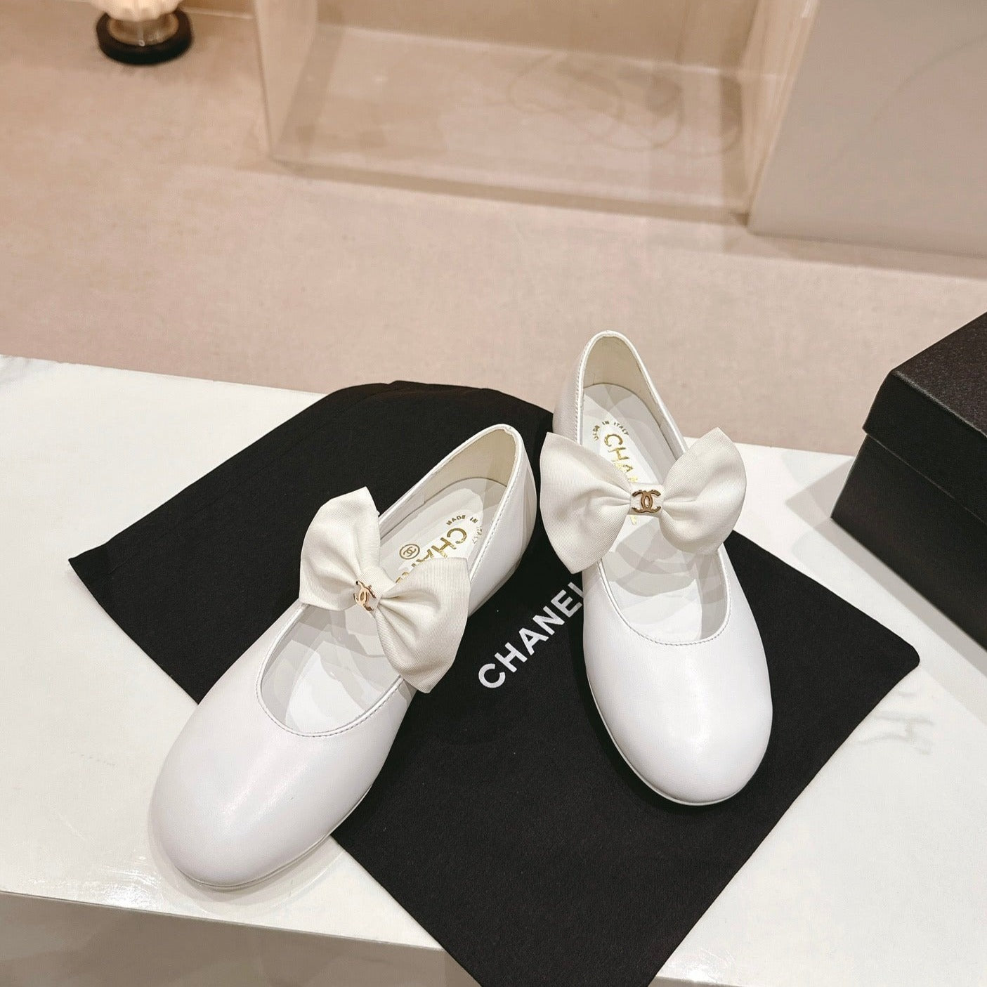 MARY JANE SHOES WHITE CALFSKIN