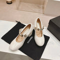 MARY JANE SHOES WHITE LAMBSKIN