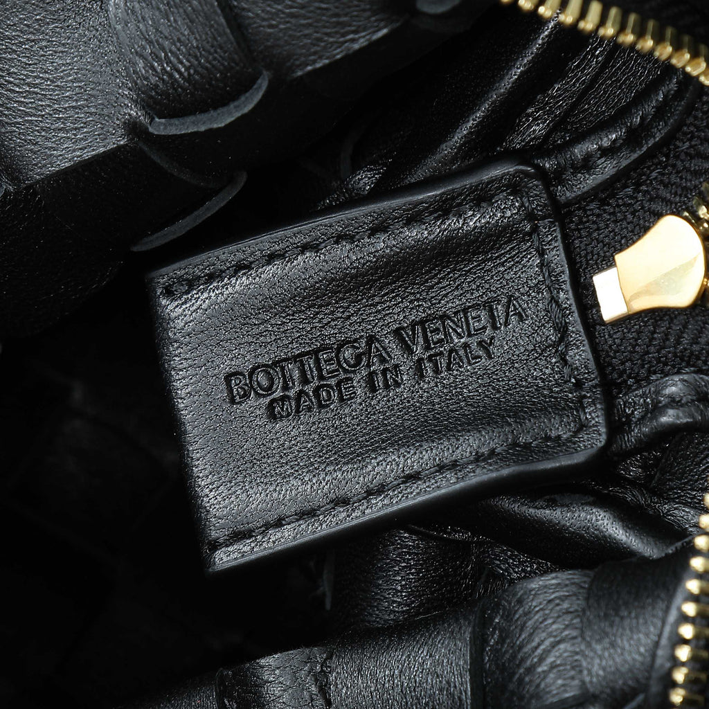 BOTTEGA VENETA KNOT CROSSBODY BAG 17 IN BLACK CALFSKIN