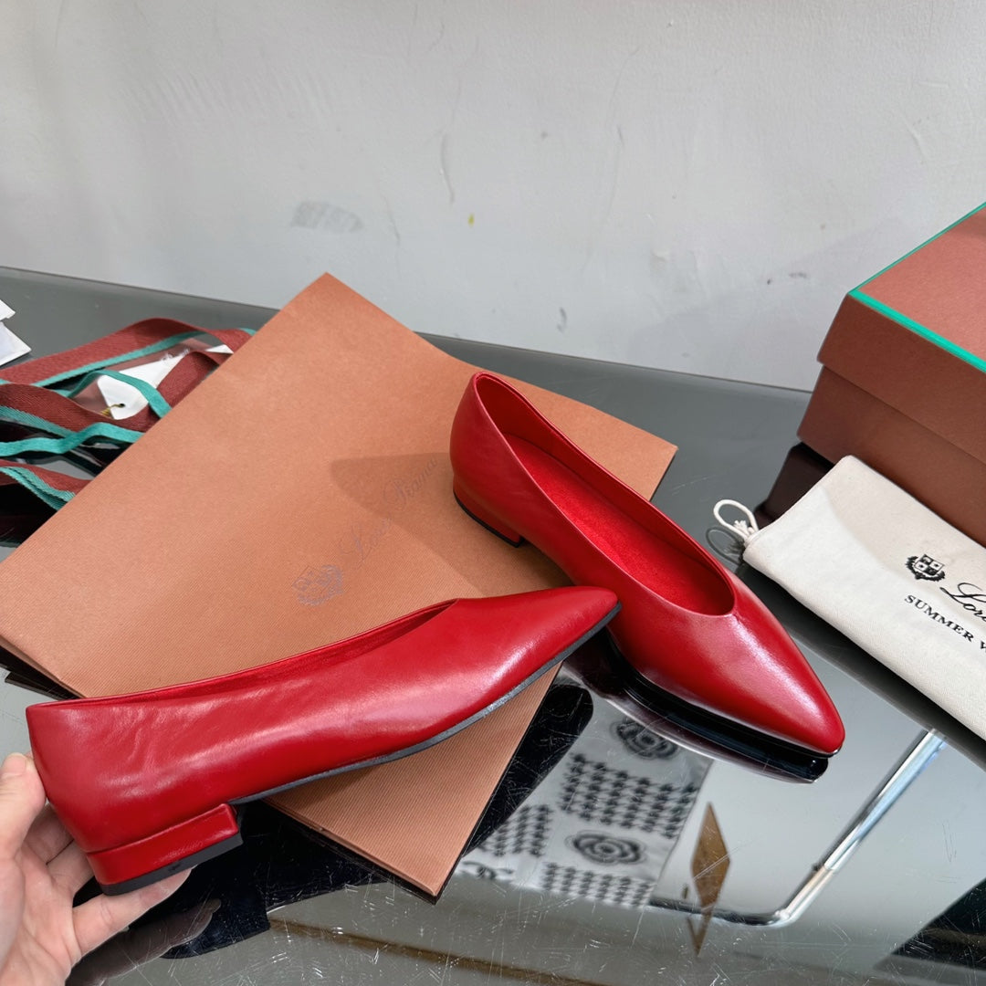 LP REBECCA BALLERINAS CRIMSON CALFSKIN