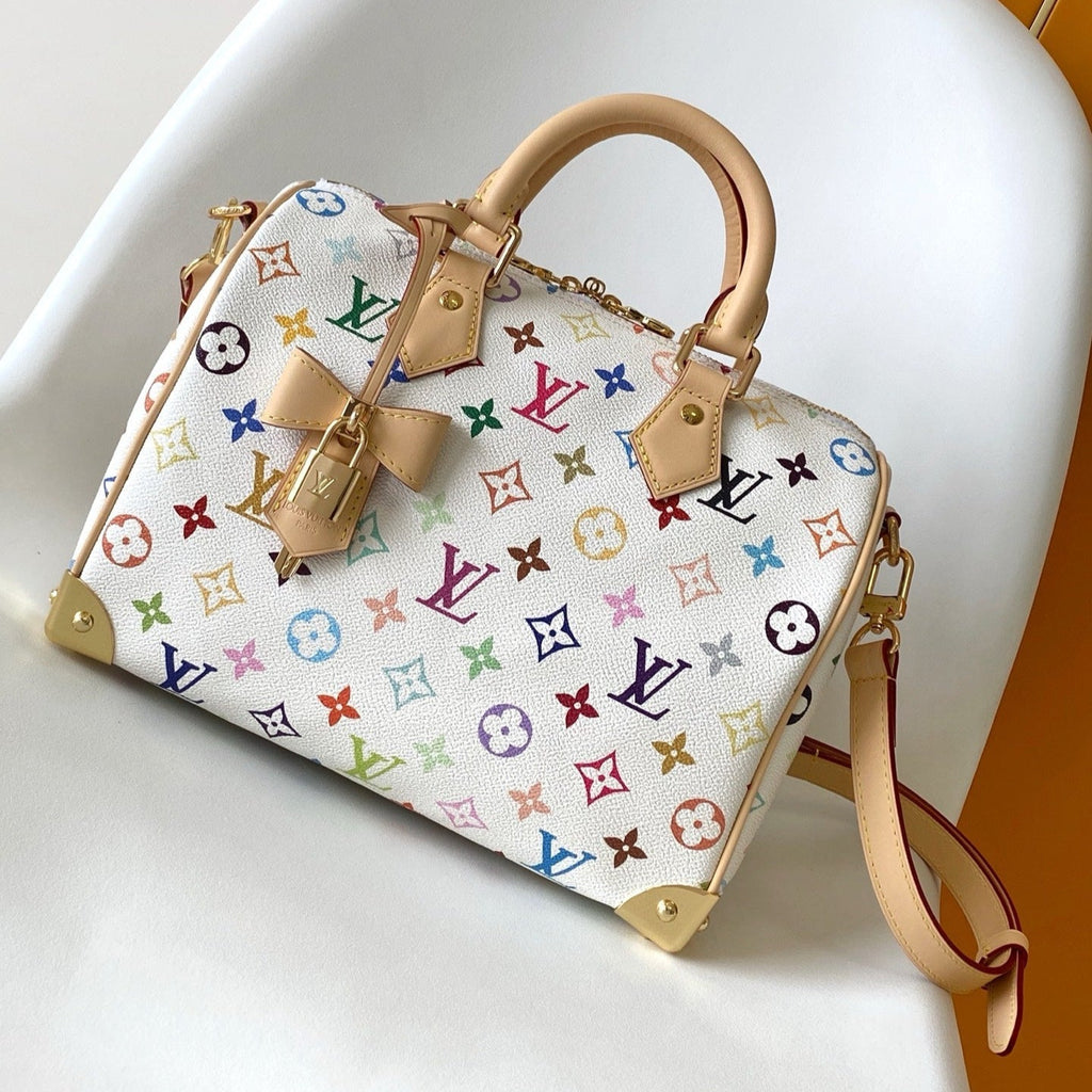 SPEEDY BANDOULIÈRE BAG 25 IN MULTICOLOR MONOGRAM CANVAS