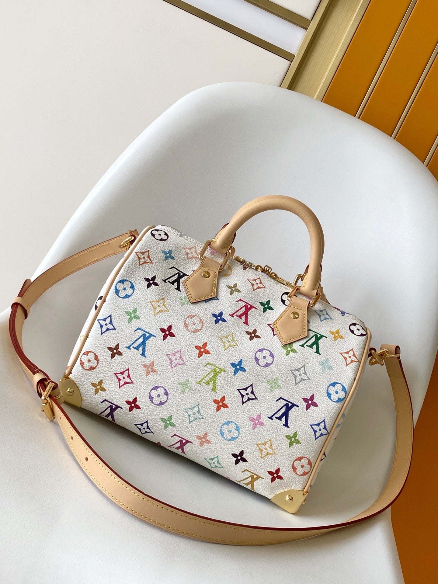 SPEEDY BANDOULIÈRE BAG 25 IN MULTICOLOR MONOGRAM CANVAS