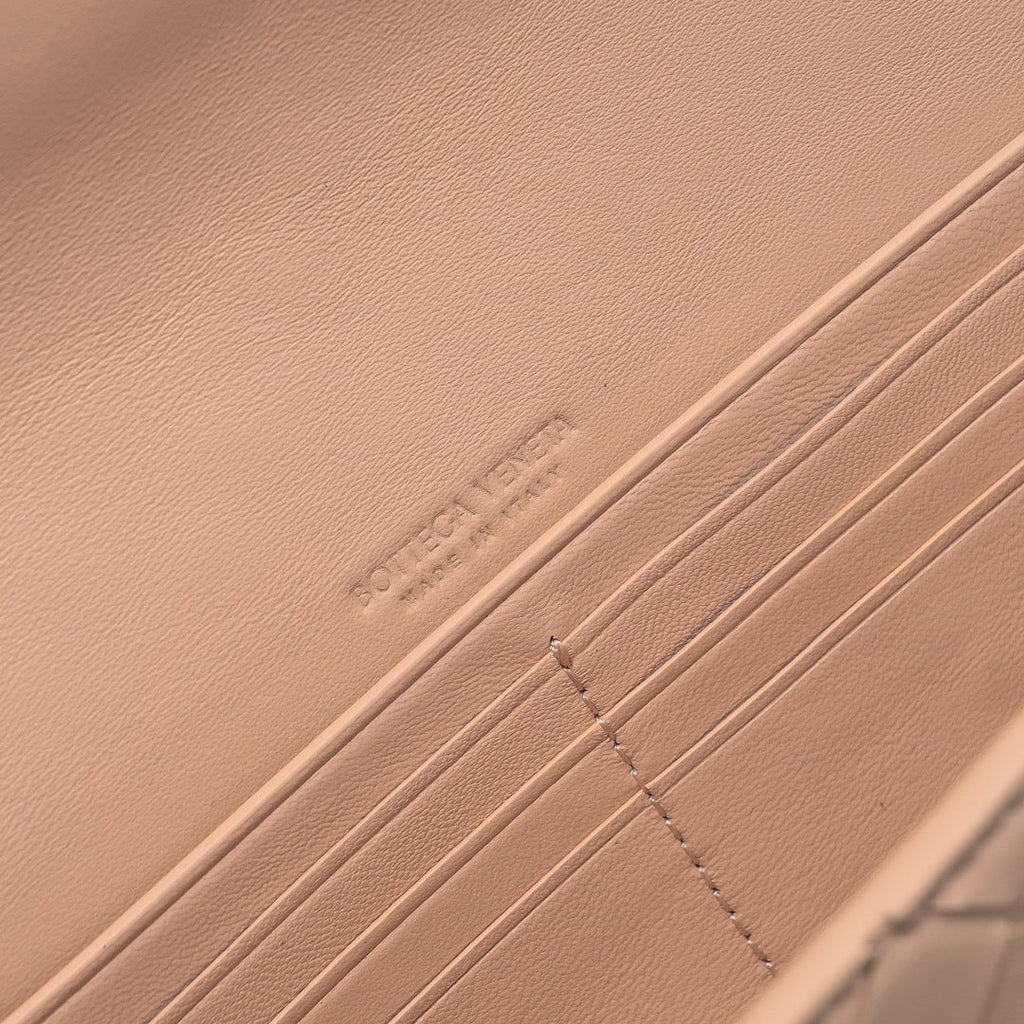 BV Long Clutch Andiamo 31 Pink Leather Ghw