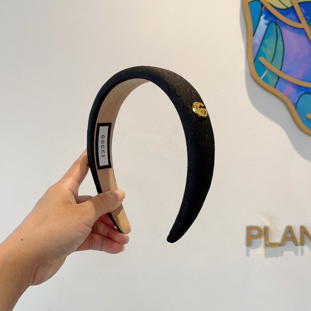 HEADBAND IN BLACK MONOGRAM CANVAS 406055