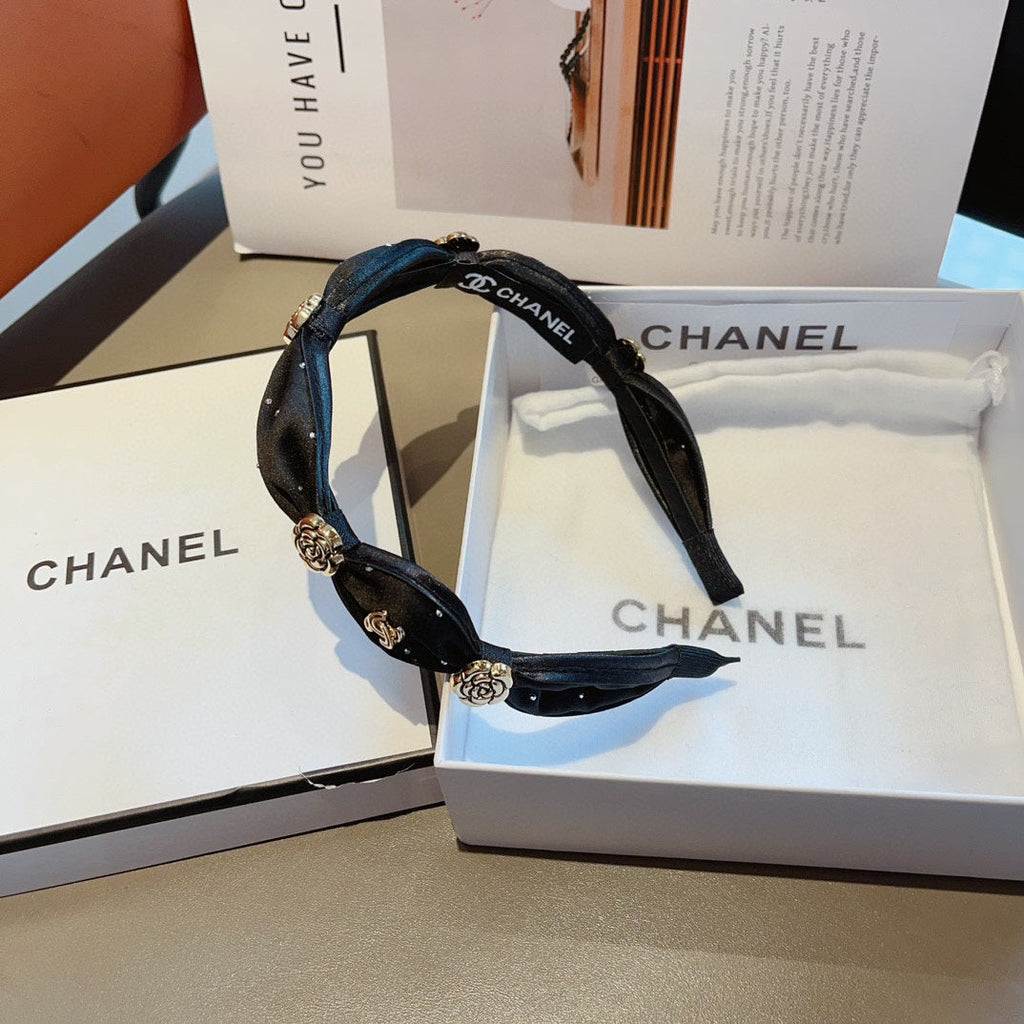 BLACK SILK HAIRBAND 410837