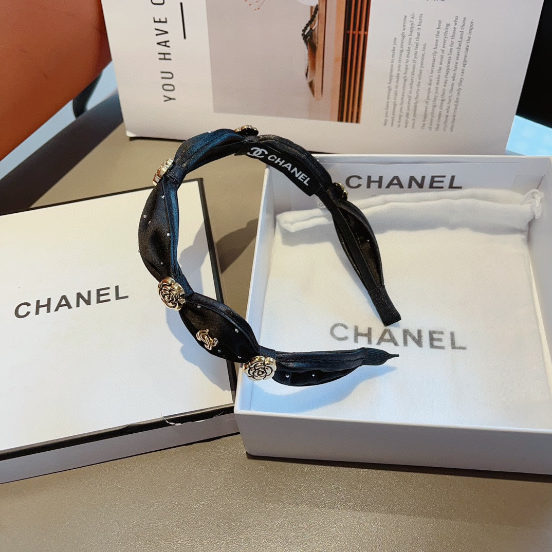 BLACK SILK HAIRBAND 410837