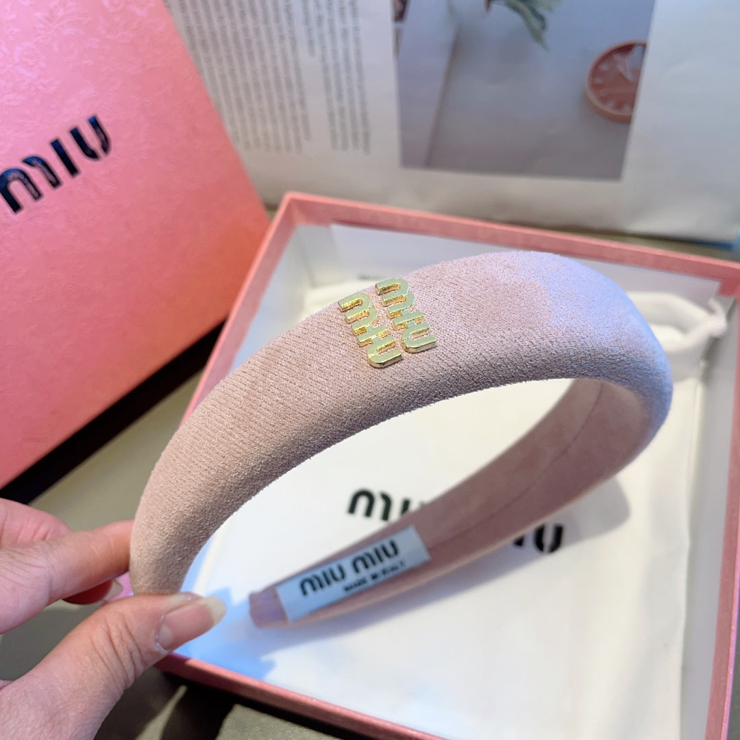 THICK HEADBAND IN LIGHT PINK CASHMERE 412455