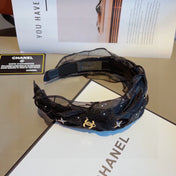 BLACK VOILE FABRIC HAIRBAND 417294