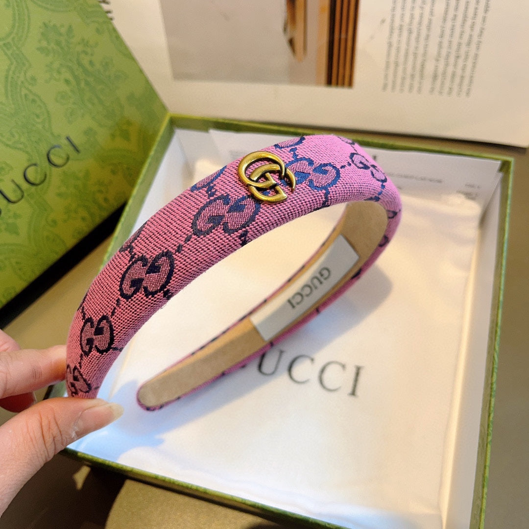 HEADBAND IN PINK MONOGRAM CANVAS 420624