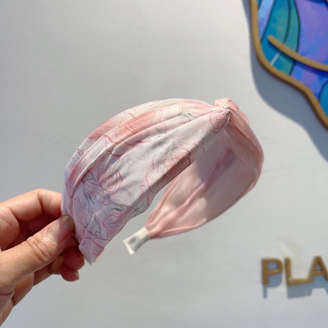 CHIFFON HEADBAND CREPE PINK 429327